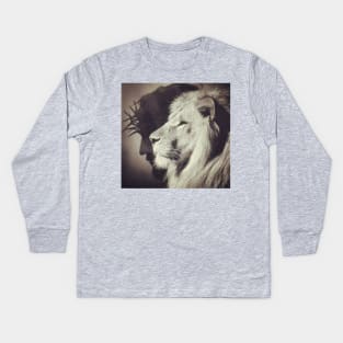 Jesus and Lion Kids Long Sleeve T-Shirt